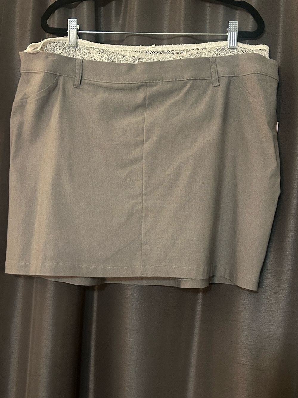 wild fable Olive Green Lace-Trim Top